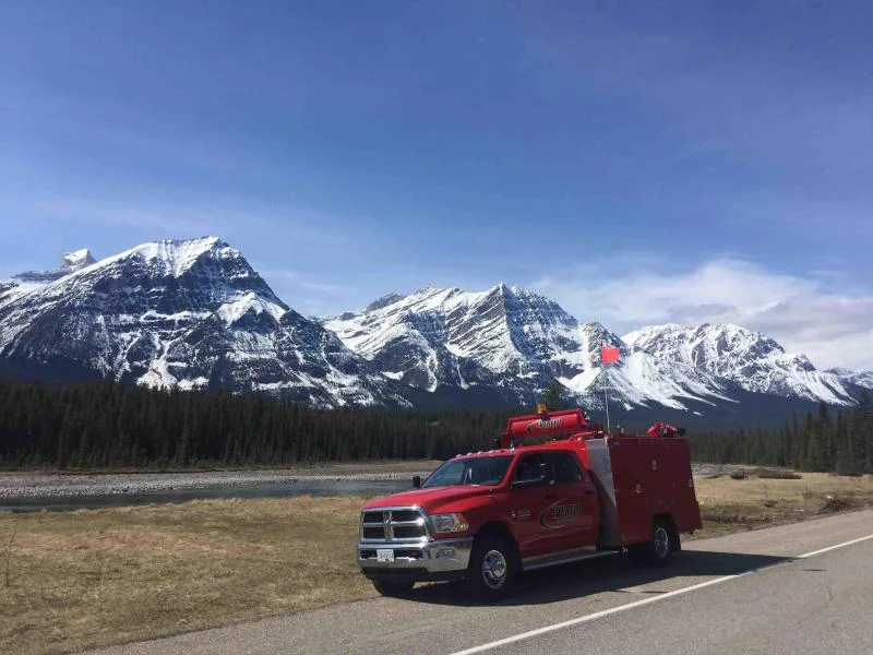 Everflo truck in the mountains